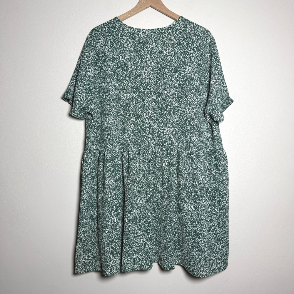 Princess Polly Womens Mini Shirt Dress 6 Green Floral Button Up Brunch Flowy - Picture 2 of 10